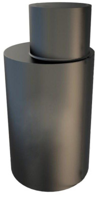Кессон стальной круглый с горловиной с муфтой под трубу (D-1,5м, H-2м) гильза Д 125 4