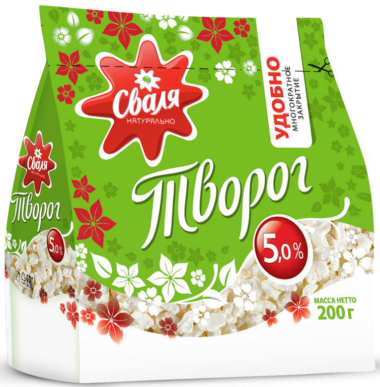 БЗМЖ Творог Сваля 5% 200г