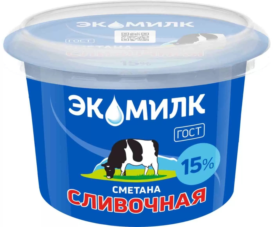 БЗМЖ Сметана Экомилк 20% 180г,