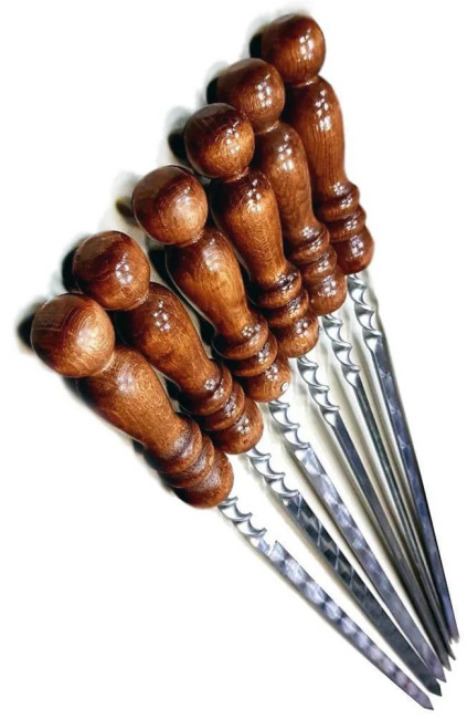 Шампур с деревянной ручкой для баранины (короткий)
