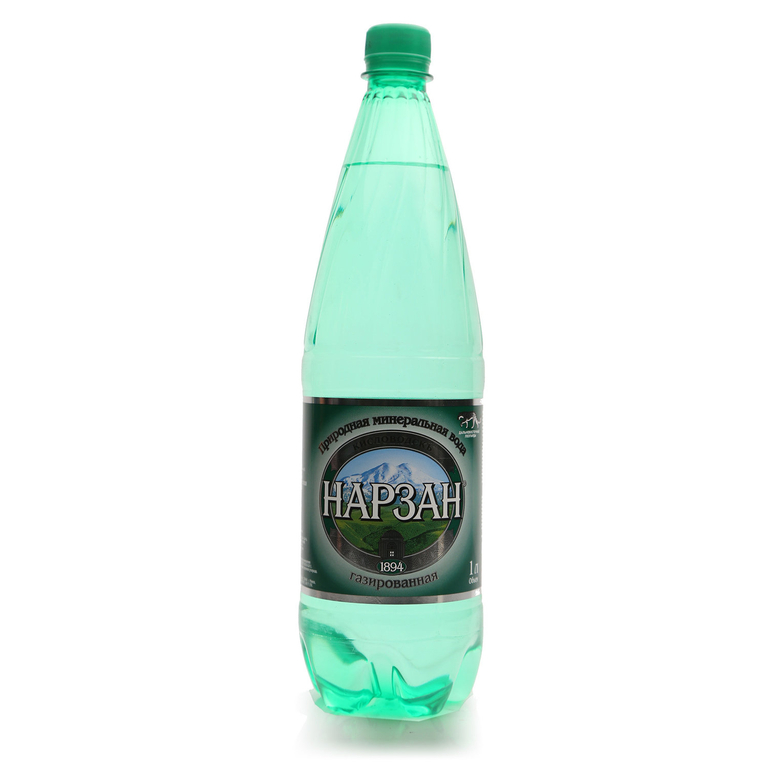 Вода Нарзан минеральная лечебно-столовая питьевая 1 л.