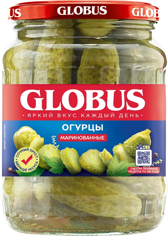 Огурцы Глобус марин. с\б 680г
