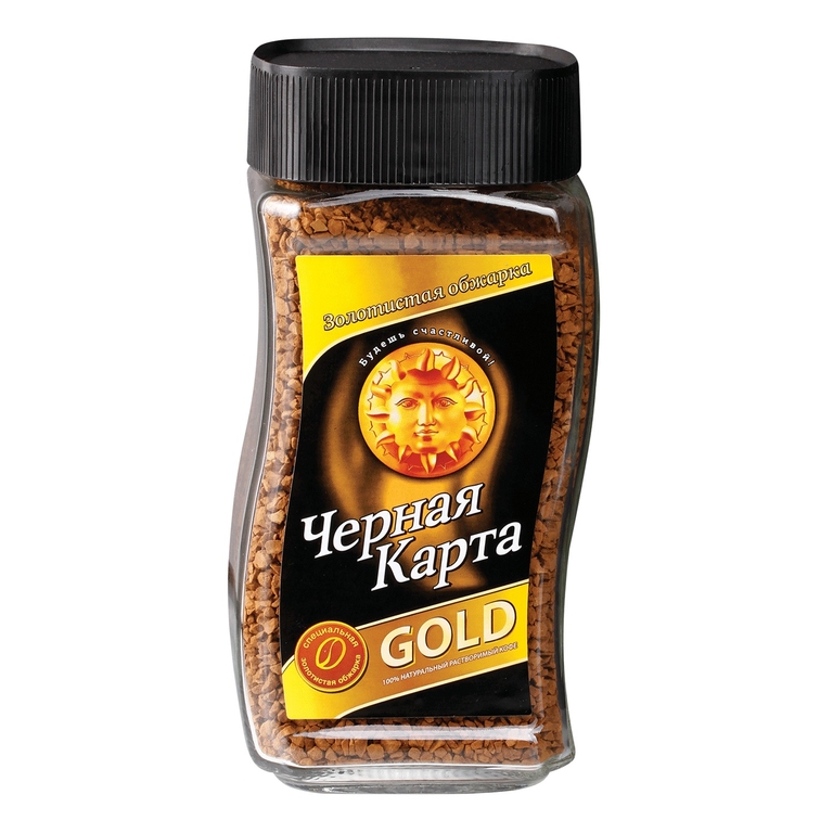 Кофе Черная Карта Голд ст 190г