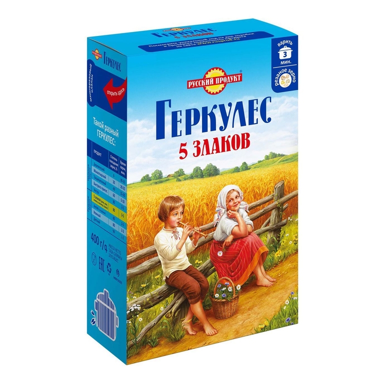 Русский продукт Геркулес 5 злаков 400г