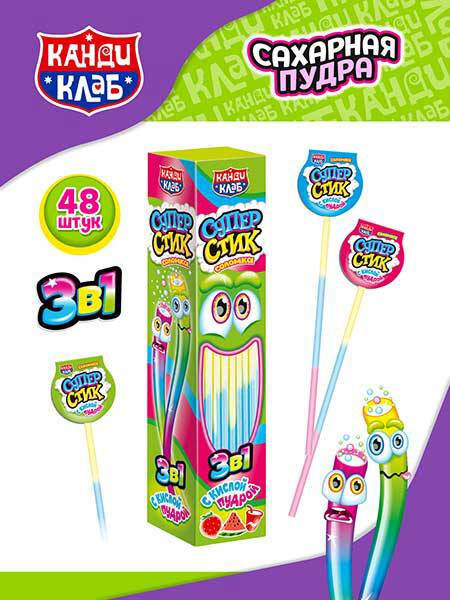 Канди Клаб Супер Стик с кислой пудрой 12г